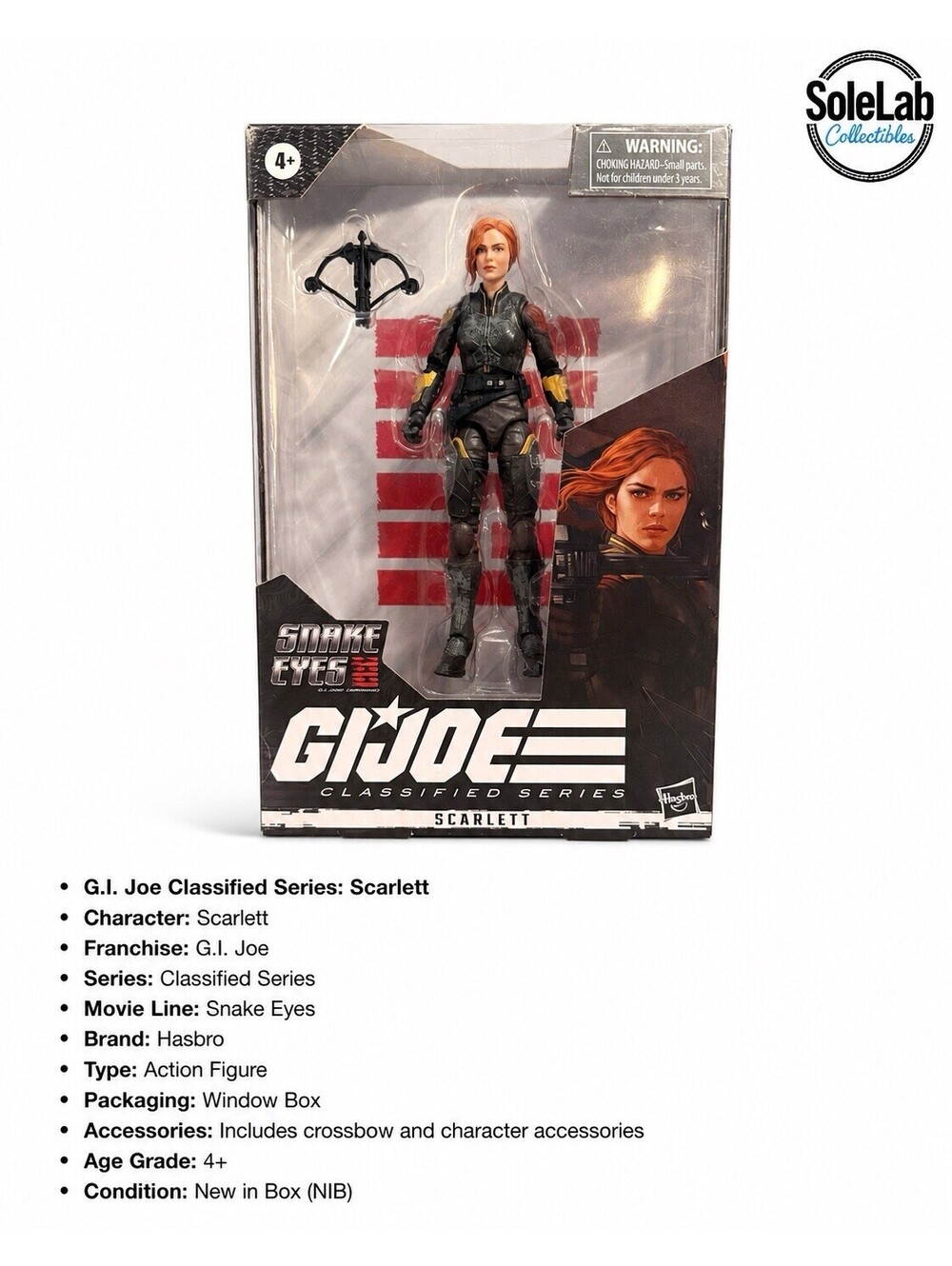 G.I. Joe Classified Series Scarlett #20 Snake Eyes Origins 6” NEW SEALED